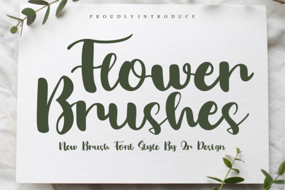 A Real Design Moment with Flower Brushes Font