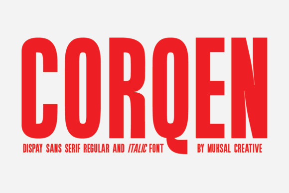 Corqen: A Display Font Designed for Modern Campaigns