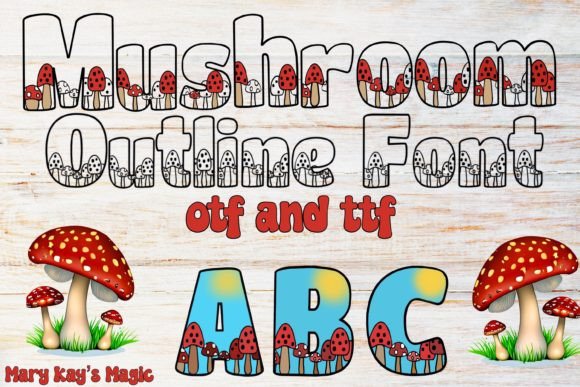 Mushroom Outline Font: Your Next Display Typeface for Campaign Creativity