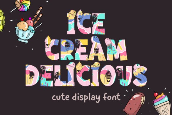 The Ice Cream Delicious Font: A Sweet Design Asset for Your Craft Business
